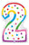 Birthday Candle Number 2 24″ Foil Balloon by Betallic from Instaballoons