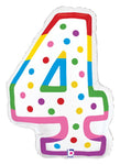 Birthday Candle Number 4 24″ Foil Balloon by Betallic from Instaballoons