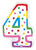 Birthday Candle Number 4 24″ Foil Balloon by Betallic from Instaballoons