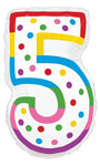 Birthday Candle Number 5 24″ Foil Balloon by Betallic from Instaballoons