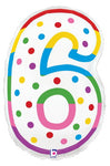 Birthday Candle Number 6 24″ Foil Balloon by Betallic from Instaballoons