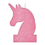 Birthday Candle - Pink Glitter Unicorn - Amscan