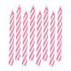 Birthday Candles - Pink/White Spiral (24ct) - Winner Party