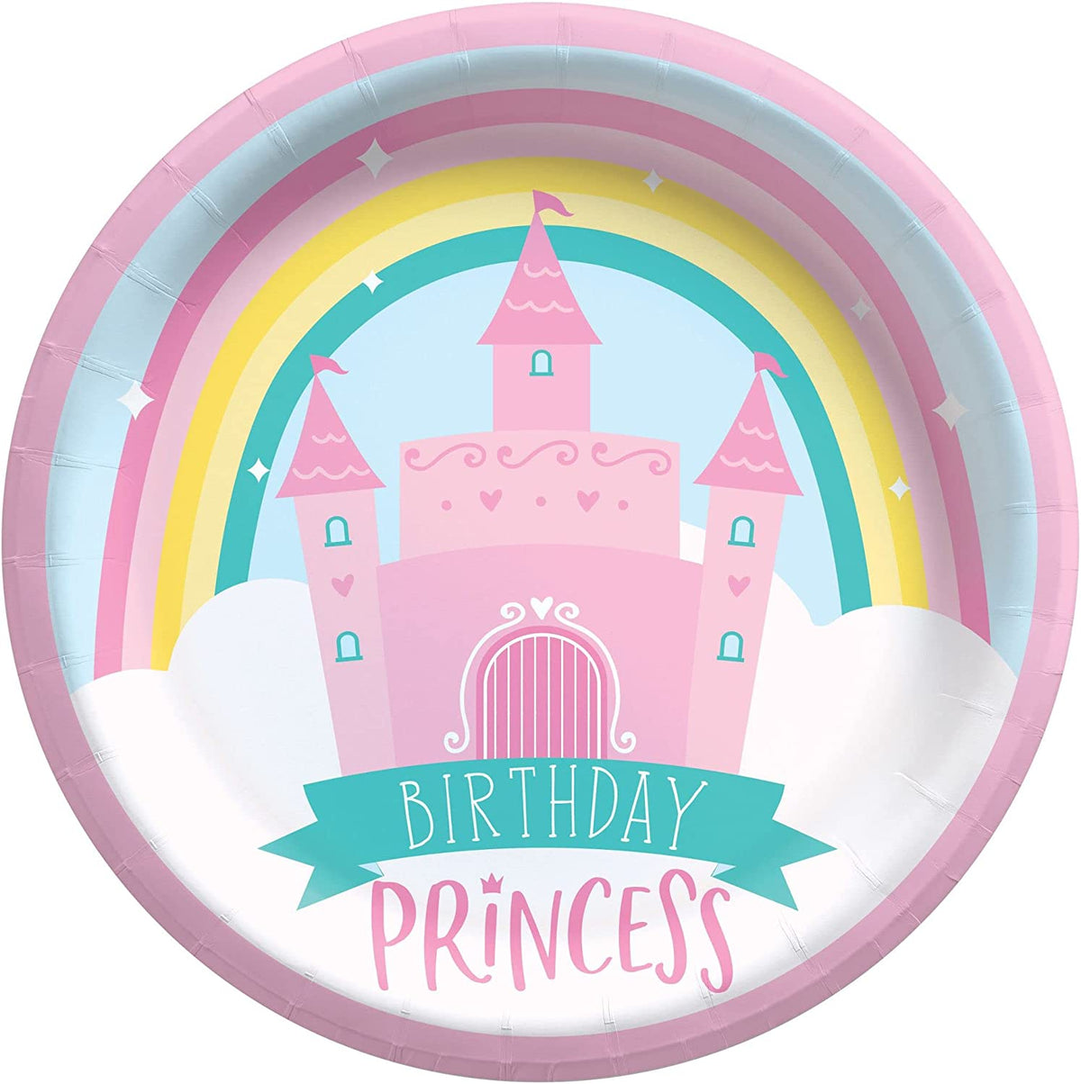 Birthday Princess Castle 9" Plates by Amscan from Instaballoons