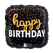 Birthday Script Confetti 18″ Foil Balloon by Betallic from Instaballoons