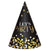 Black & Gold Birthday Cone Hats by Amscan from Instaballoons