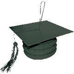 100g Paper Lantern Weight - Black Grad Cap (6ct) - Anagram