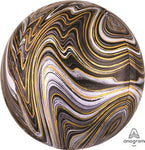BLACK MARBLEZ ORBZ Foil Balloon (PKG) - Anagram