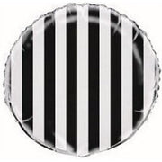 Black Striped 18″ Foil Balloon by Unique from Instaballoons