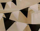 Black & White Pennant Banner 24pc - Amscan