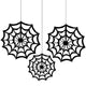 Black & White Spiderweb Fan Decor