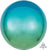 Blue & Green OMBRE ORBZ Foil Balloon (PKG) - Anagram