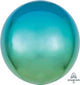 Blue & Green OMBRE ORBZ Foil Balloon (PKG) - Anagram