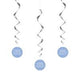 Hanging Swirl Decorations - Blue Hearts Baby Shower (3ct) - Unique