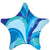 Blue Macro Marble Star 18″ Foil Balloon by Anagram from Instaballoons