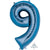 Blue Number 9 34″ Foil Balloon by Anagram from Instaballoons