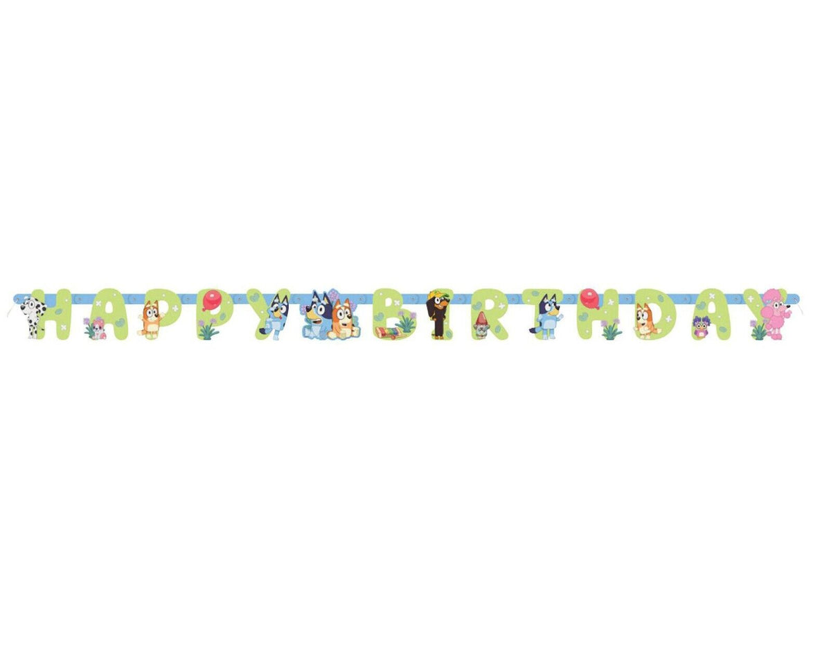 Bluey Happy Birthday Banner by Unique from Instaballoons
