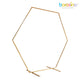 B466 Geometric Metal Frame - Gold -  Borosino