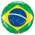 Brazil Brazilian Flag 18″ Foil Balloon by Qualatex from Instaballoons