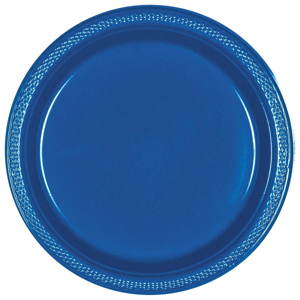 Bright Royal Blue Plastic Plates 9″ by Amscan from Instaballoons