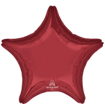 Burgundy Star 18″ Foil Balloon by Anagram from Instaballoons