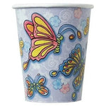 9oz Cups - Butterflies (8ct) - Unique