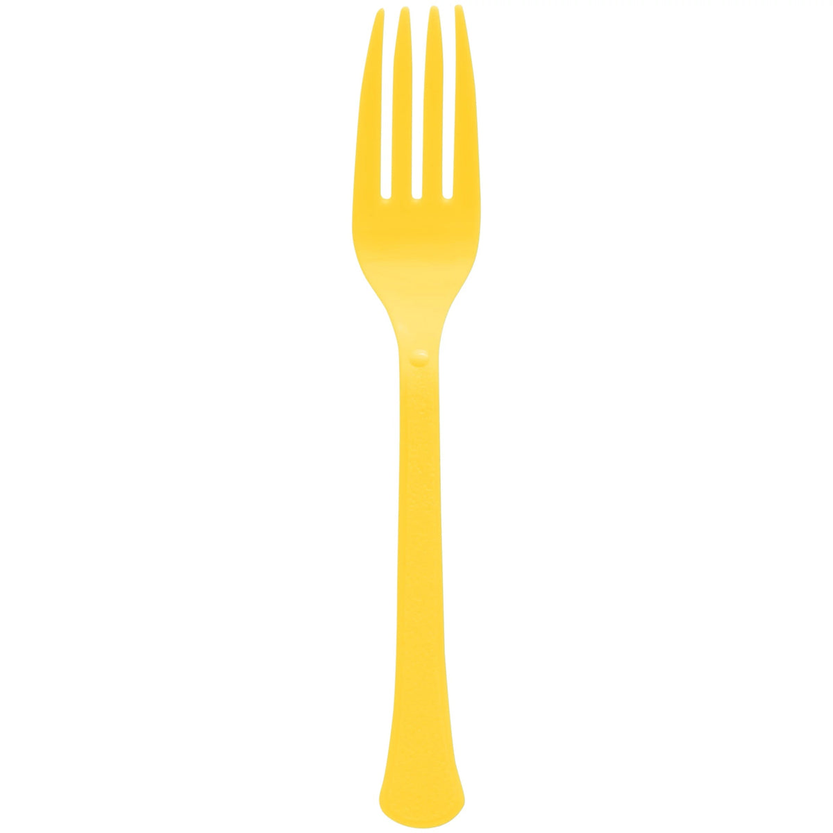 Yellow Sunshine Forks -50ct/Bx by Amscan from Instaballoons