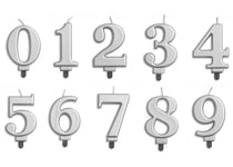 Candle - Silver Number (1ct) - Winner Party
