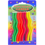 Candles - Birthday Squiggle - Assorted (8ct) - Winner Party