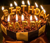 Candles Set - Happy Birthday Gold - Winner Party