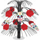 Cascade Centerpiece - Black and Bone - The Beistle Company