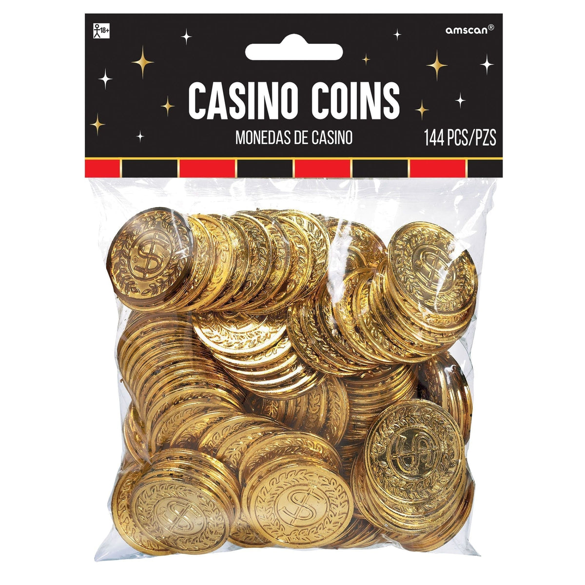Casino Gold Coins (144ct) - Amscan