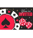 Postcard Invitations - Casino (8ct) - Amscan