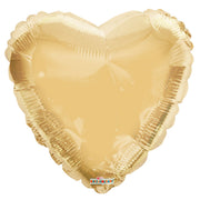 Champagne Gold Heart 18″ Foil Balloon by Convergram from Instaballoons