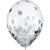 Clear with Silver Foil Confetti 12″ Latex Balloons by Amscan from Instaballoons