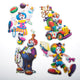 Clown Cutouts (4 count)