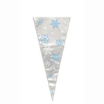 Cone Cello Bags - Snowflakes (20ct) - Amscan