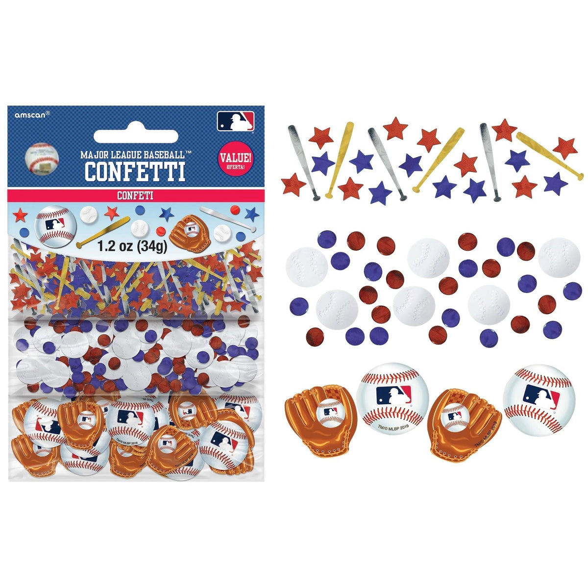 Confetti - MLB Baseball (1.2oz) - Amscan