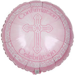 Confirmation Celebration Pink 18″ Foil Balloon by Anagram from Instaballoons