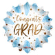 Congrats Grad Blue 18″ Balloon