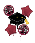 Congrats Grad Burgundy Foil Balloon by Anagram from Instaballoons