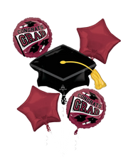 Congrats Grad Burgundy Foil Balloon by Anagram from Instaballoons
