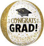 15" Orbz - Congrats Grad Gold Glitter - Anagram