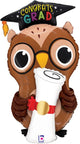 Congrats Grad Owl Diploma 30″ Balloon