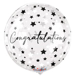 Congratulations Stars Gelliball 18″ Foil Balloon by Convergram from Instaballoons