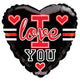 18″ I Love You School Gellibean Balloon