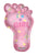 Convergram 36″ It's a Girl Baby Footprint Balloon