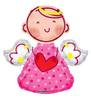 Convergram Baby Angel Pink Balloon 28" Giant Foil Balloon