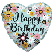 Convergram Birthday Flowers 18″ Balloon