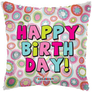 Bright Circles Birthday 18″ Clear View Balloon